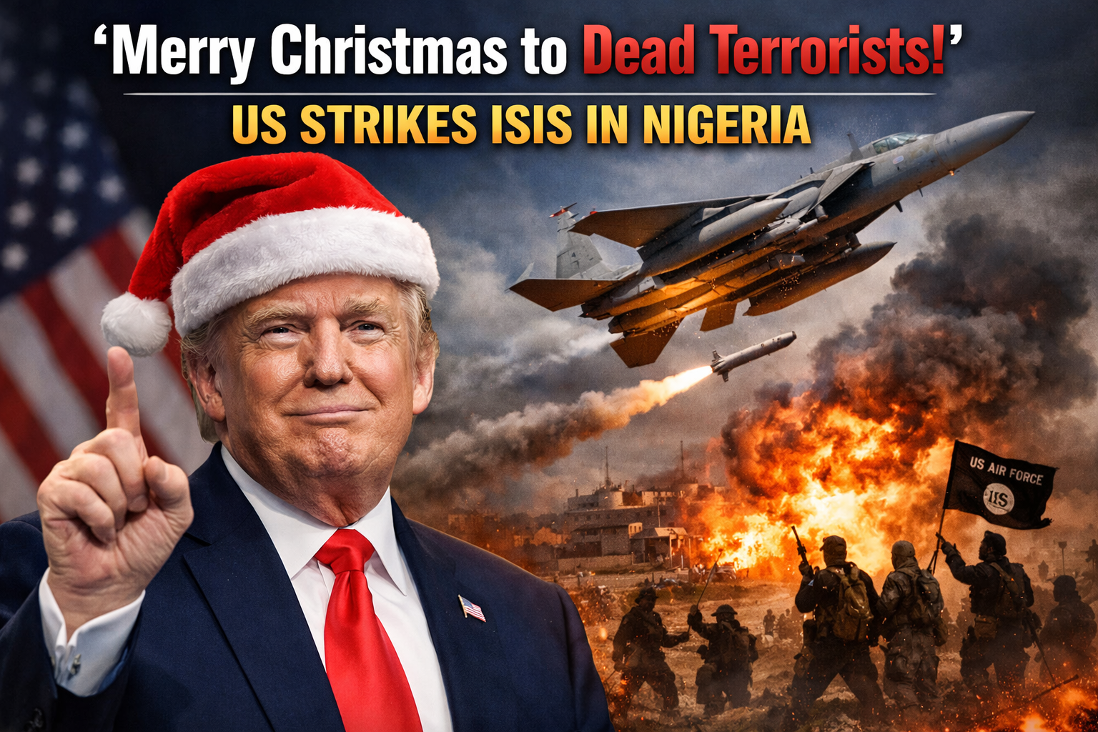 ‘Merry Christmas to Dead Terrorists’: Trump After US Carries Out ISIS Strikes in Nigeria
